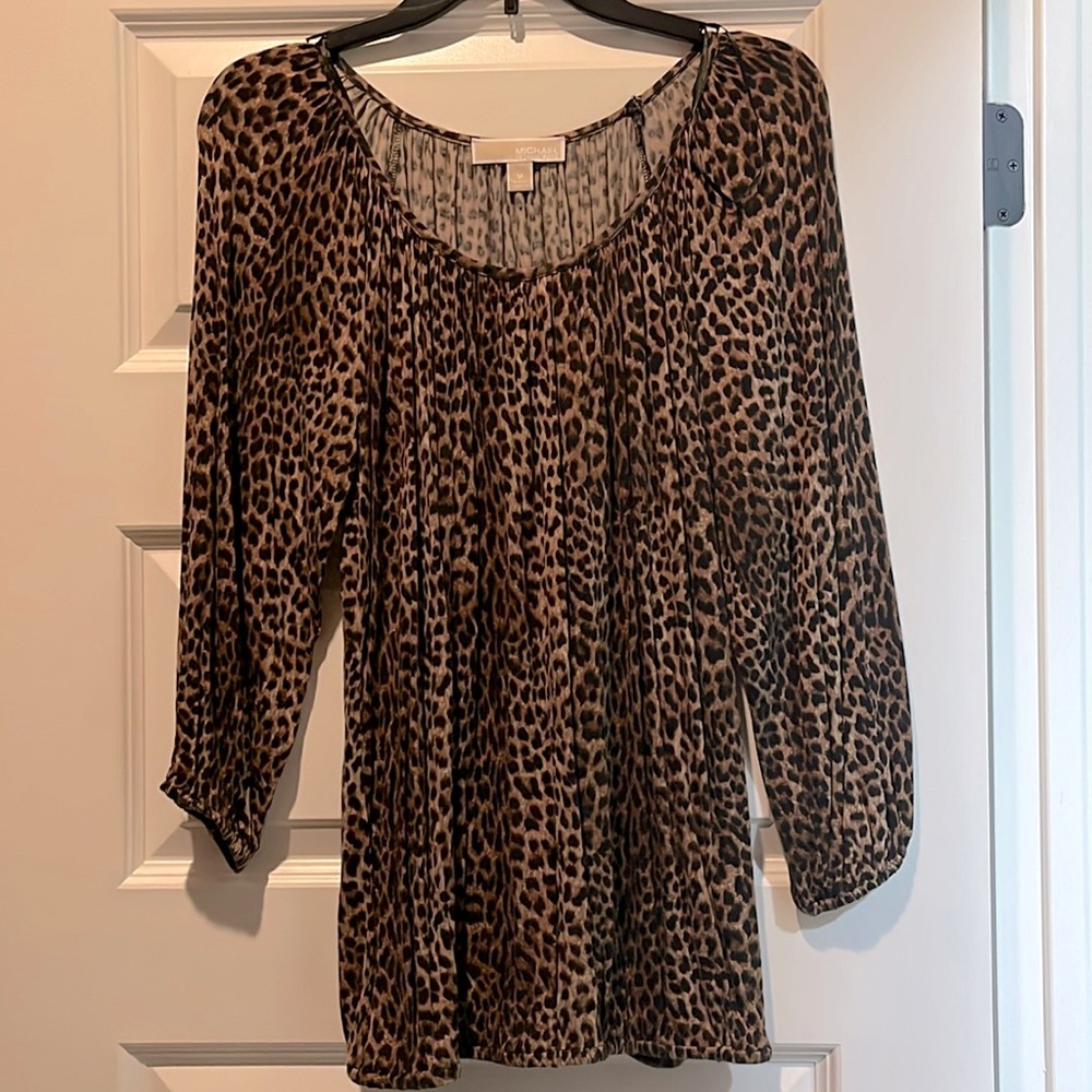 Leopard print, Michael Kors quarter length sleeve shirt